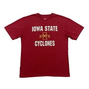 Iowa State University Cyclones T Shirt Mens Size Large Red Colosseum College